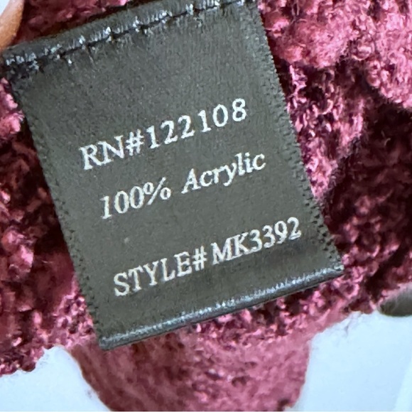 Ye Mak Burgundy V-Neck Sweater Lightweight Pullover Summer Open Knit Sz Small - Picture 6 of 8